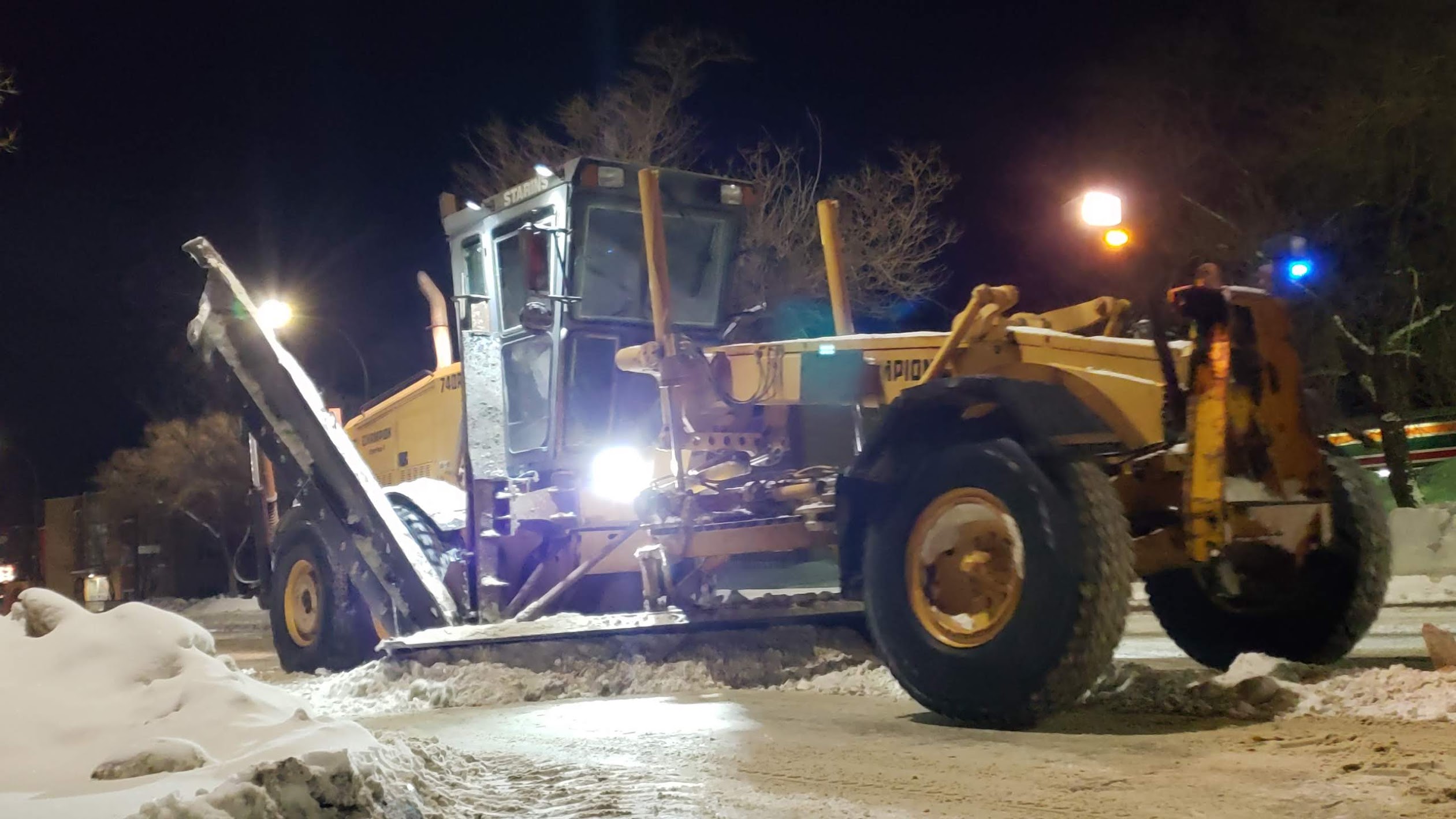 Snow Plowing Operation Underway In Winnipeg After Heavy Snowfall