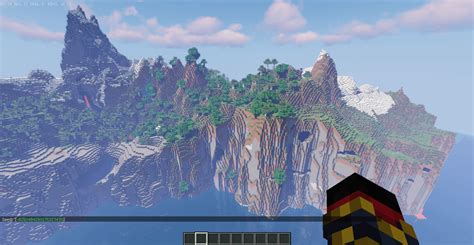 Snowy Mountains With Ocean And Cliff Drop Minecraftseeds