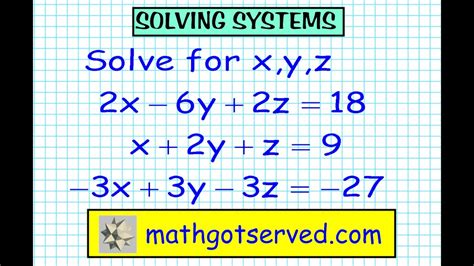 Solve A 3X3 System Of Equations Calculator