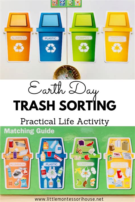 Sorting Trash Earth Day Recycling Game For Kids