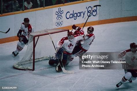 Soviet Union Team Vs United States Team Competing In The Men S Ice