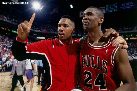 Stacey King And Bill Cartwright Share A Moment After Winning Game 6 And