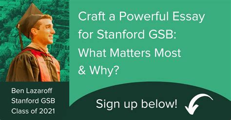 Stanford Gsb Essays: Craft A Winning Application