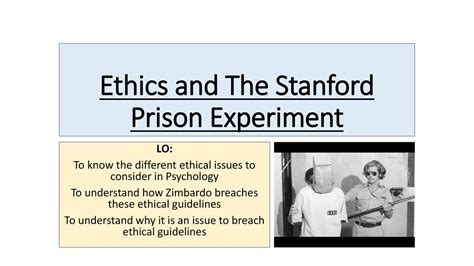 Stanford Prison Experiment Ethics