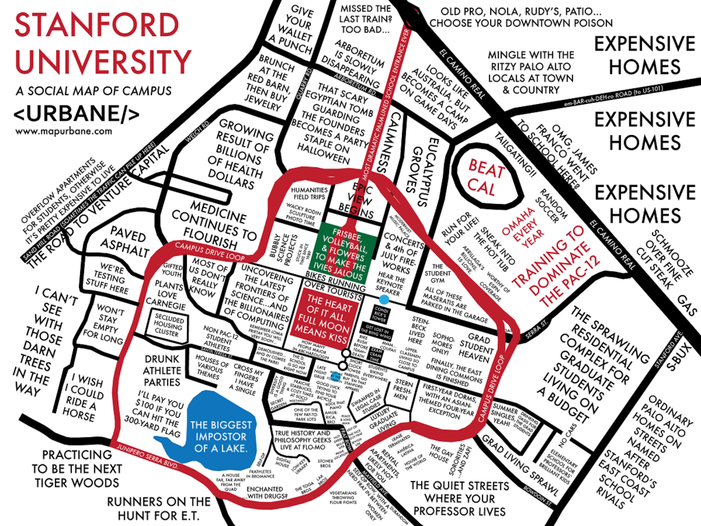 Stanford University Campus Map Stanford University Campus Stanford