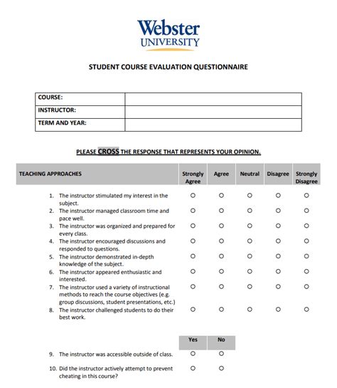 Summary Of Student Course Evaluations