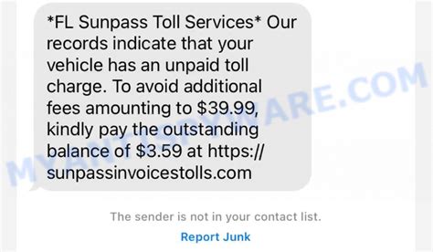 Sunpass Scam Alert