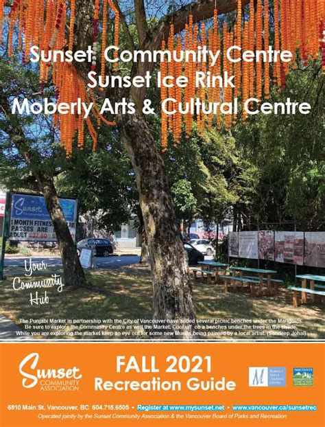 Sunset Community Centre Fall2021 Recreation Guide 1 Sunset Community