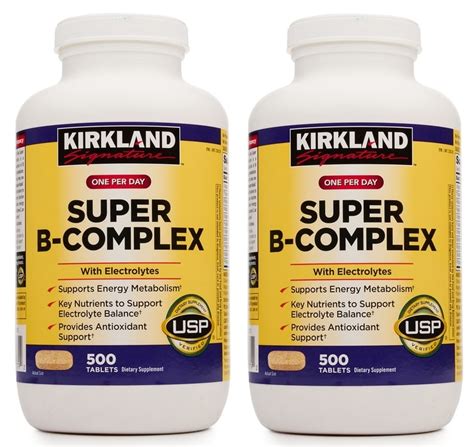 Super B Complex 500 Tablets Pack Of 2 1000 Tablets Total Includes 8 B