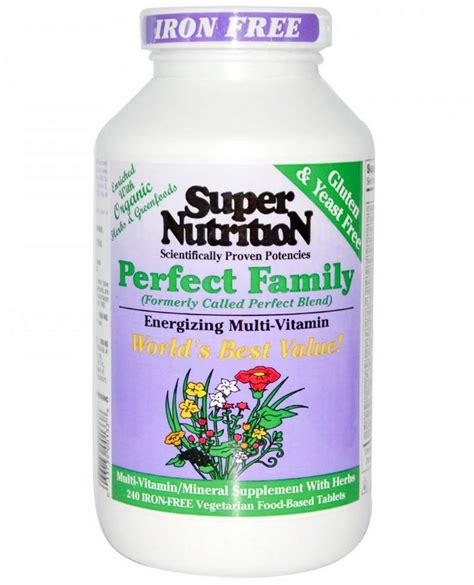 Super Nutrition Perfect Family Energizing Multi Vitamin Iron Free