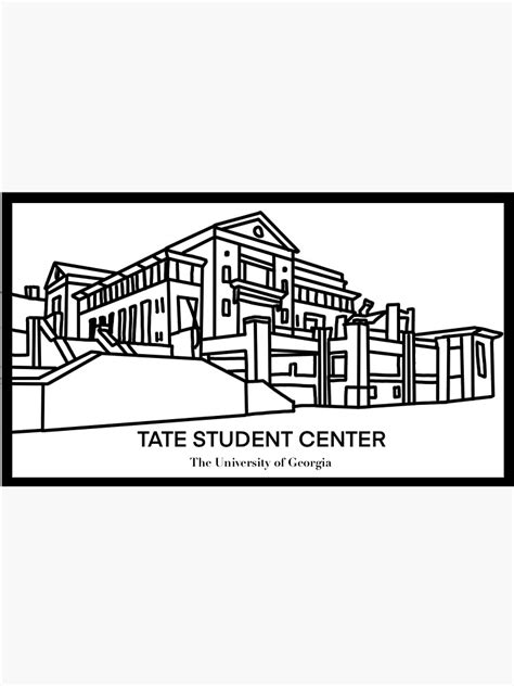 Tate Student Center Uga Sticker For Sale By Catiecook Redbubble