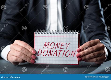 Text Caption Presenting Money Donation Conceptual Photo A Charity Aid