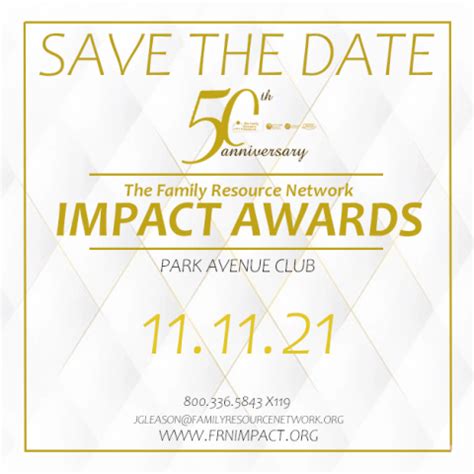 The Family Resource Network Impact Awards 50Th Anniversary