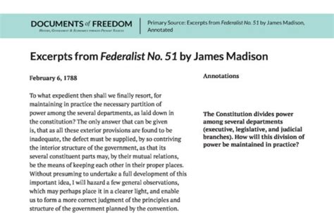 The Federalist No 51