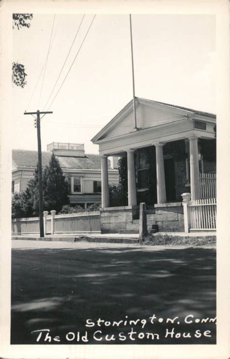 The Old Custom House Stonington Ct Postcard