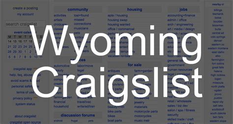 The Ultimate Craigslist Wyoming Casper Guide Unlocking Deals And Hidden