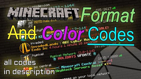 The Ultimate Guide To Minecraft Color Codes And Format Codes In 2022