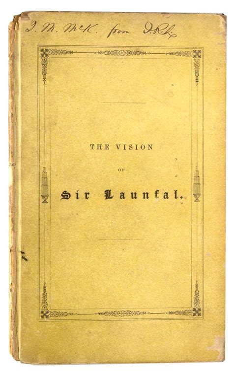 The Vision Of Sir Launfal James Russell Lowell First Edition