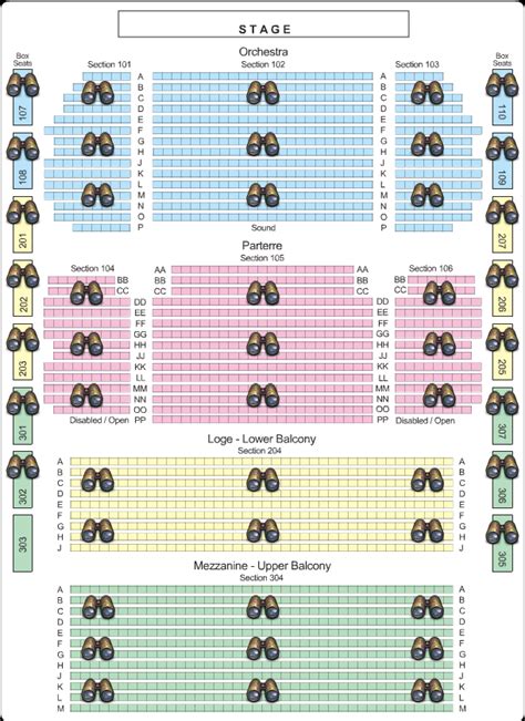 Theatre Seating Map Views Classic Center Ga