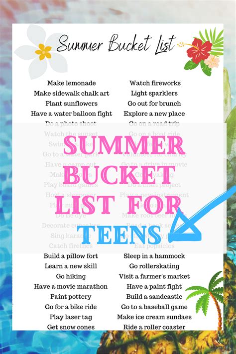 Things To Do In Summer Teenager