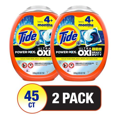 Tide Pods With Ultra Oxi Original Scent Laundry Detergent Pods 57 Ct