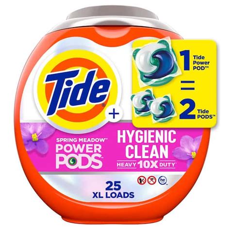 Tide Power Pods Hygienic Clean Heavy Duty Spring Meadow Scent Laundry