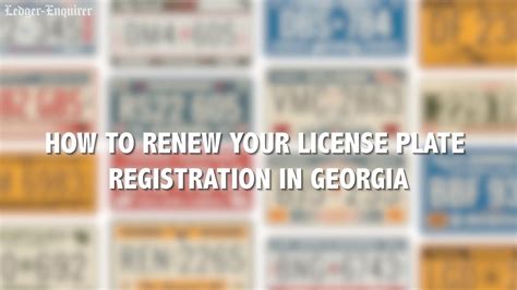 Tips For Renewing Your Georgia License Plate Tag Youtube