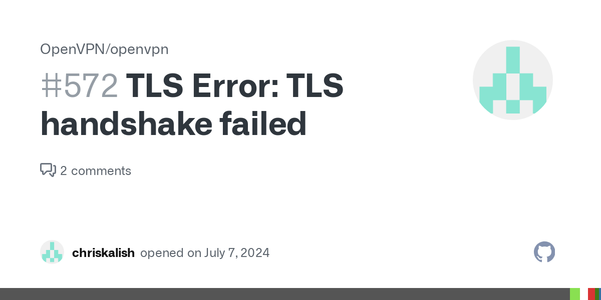 Tls Error Tls Handshake Failed Issue 572 Openvpn Openvpn Github