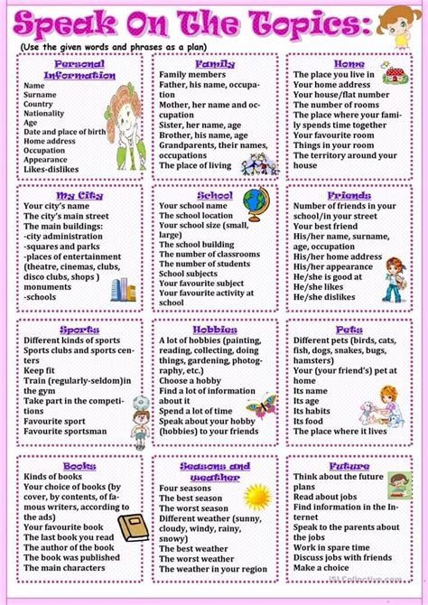 Topics For Intermediate Students