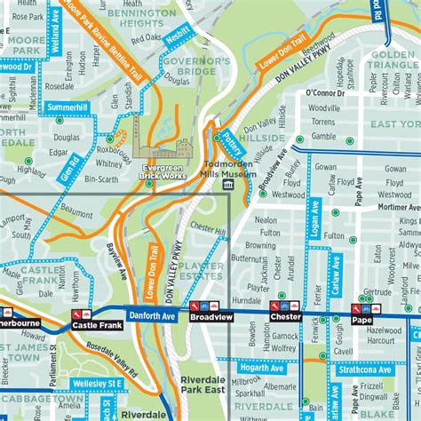 Toronto Cycling Paths And Routes Map By Avenza Systems Inc Avenza