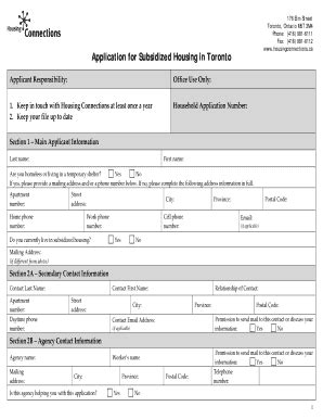 Toronto Housing Application