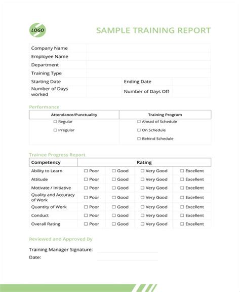 Training Report Template