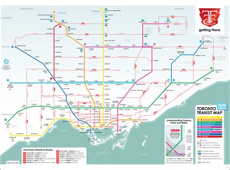 Ttc 2040 Map Transit Pinterest City