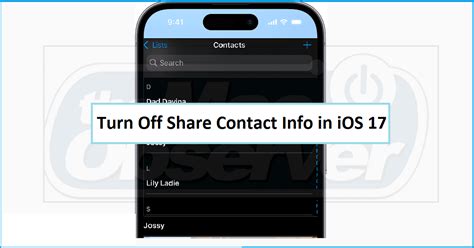 Turn Off Contact Share