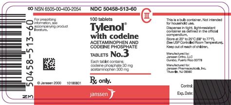 Tylenol 3 Contents