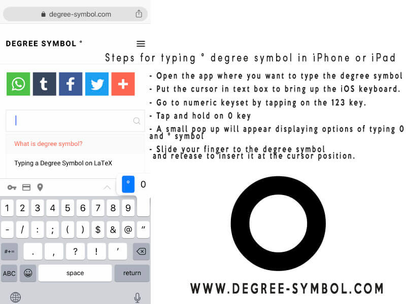 Typing The Degree Symbol On Iphone Ipad And Mac A Guide