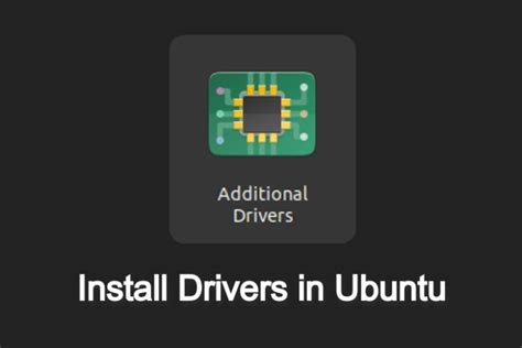 Ubuntu Install Drivers