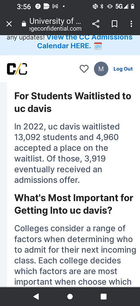 Uc Davis Freshman Class Of 2027 Waitlist Appeal Thread University Of