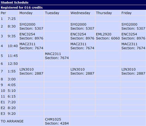 Uf Preview Schedule