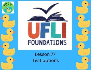 Ufli Aligned Tests Lesson 77 By Quack It Up With Ms B Tpt