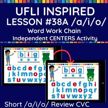 Ufli Inspired 38A A I O Cvc Word Chains Phonics Work Centers Boom Cards