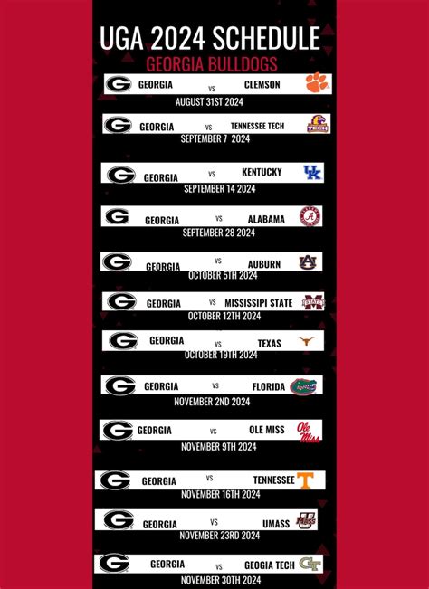 Uga Schedule 2024 Classes 2024 Pdf Diane Florida