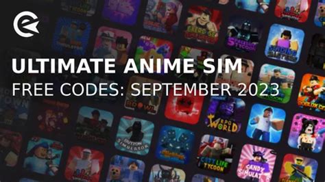 Ultimate Anime Simulator Codes September 2023 Free Earlygame