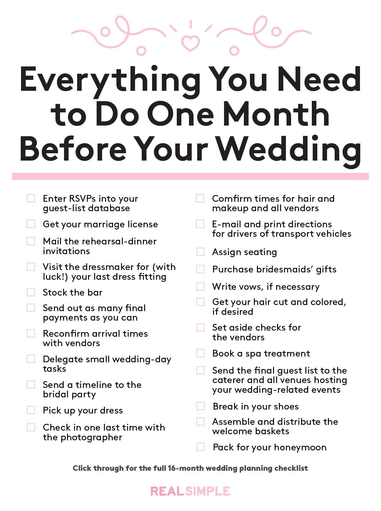 Ultimate Wedding Planning Checklist Everything You Need To Do One Mon