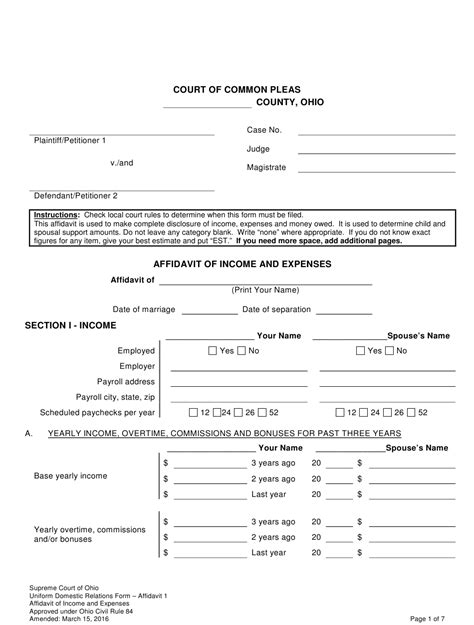 Uniform Domestic Relations Form 1 Fill Out Sign Online And Download