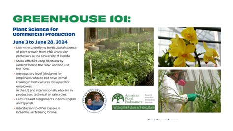 University Of Florida Offers Virtual Greenhouse 101 Course Lawn