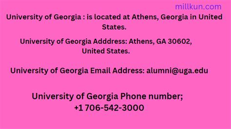 University Of Georgia Phone Number