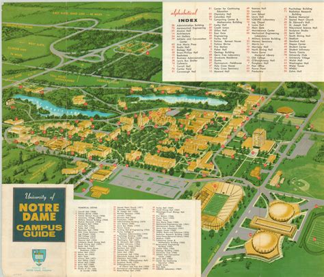 University Of Notre Dame Campus Guide Curtis Wright Maps