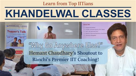 Unlock Iit Success With Khandelwal Classes Hemant Choudhary S Top