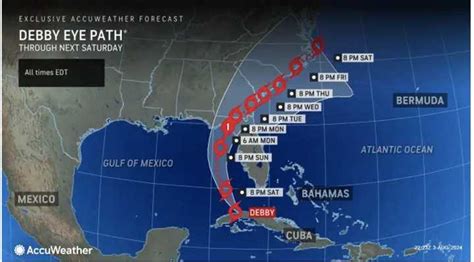 Update Newly Named Tropical Storm Debby On Track To Hit Us Coast As